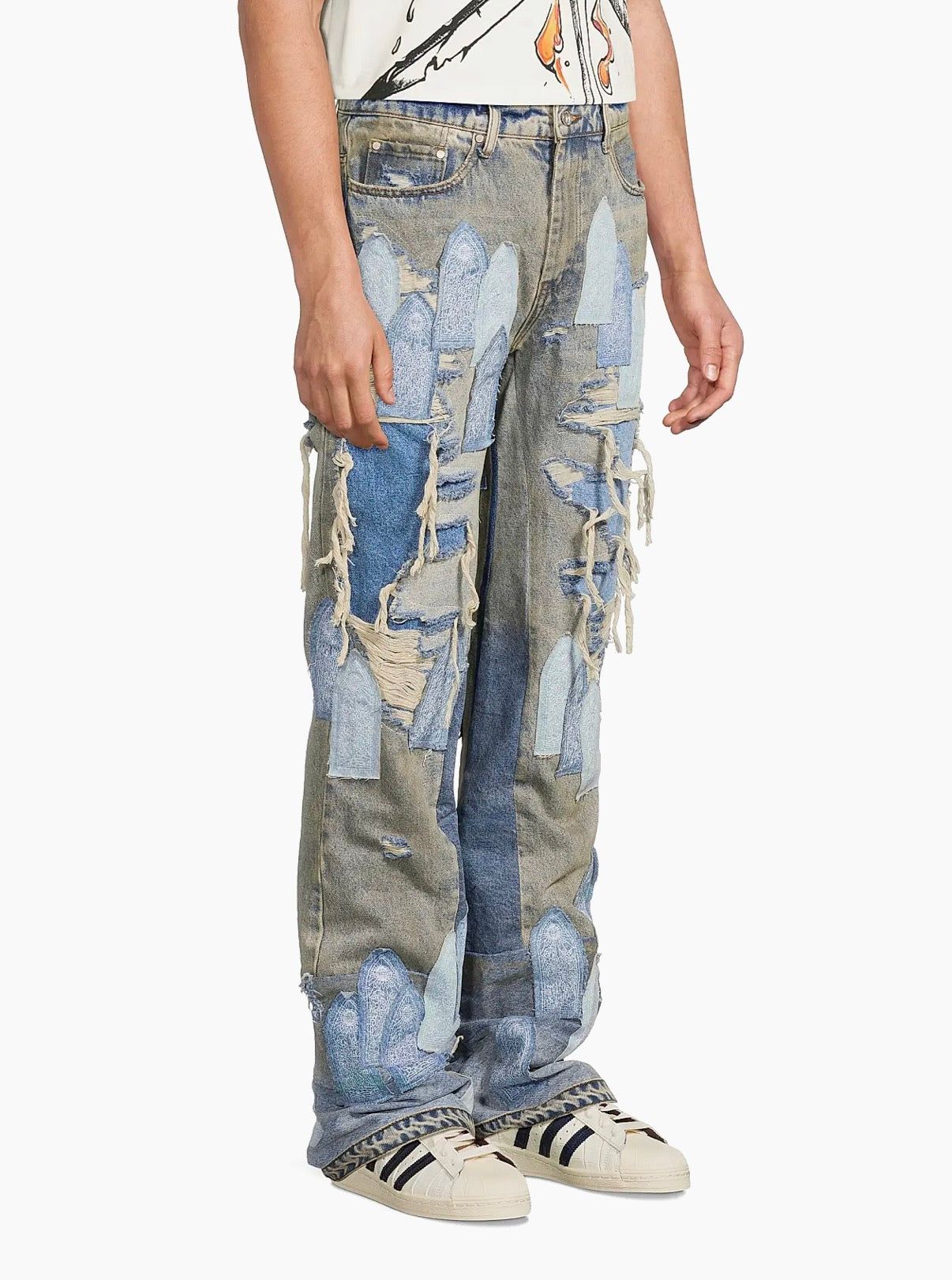 Who Decides War Patchwork Jeans