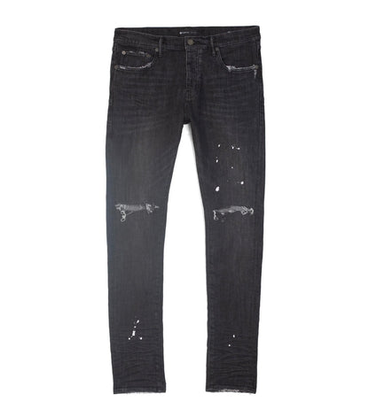 Purple Brand P001 Black Overspray Denim