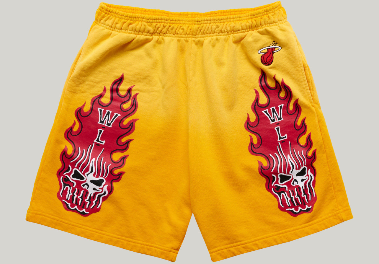 Warren Lotas Miami Heat Flaming Shorts