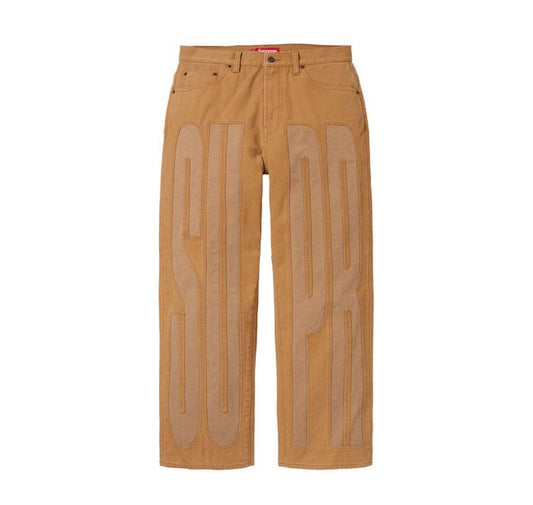 Supreme Inset Spellout Baggy Jeans