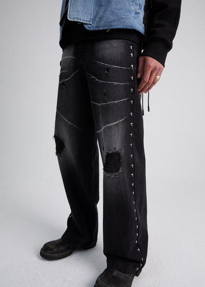 RTA Franco Smokestack Cross Denim Jean