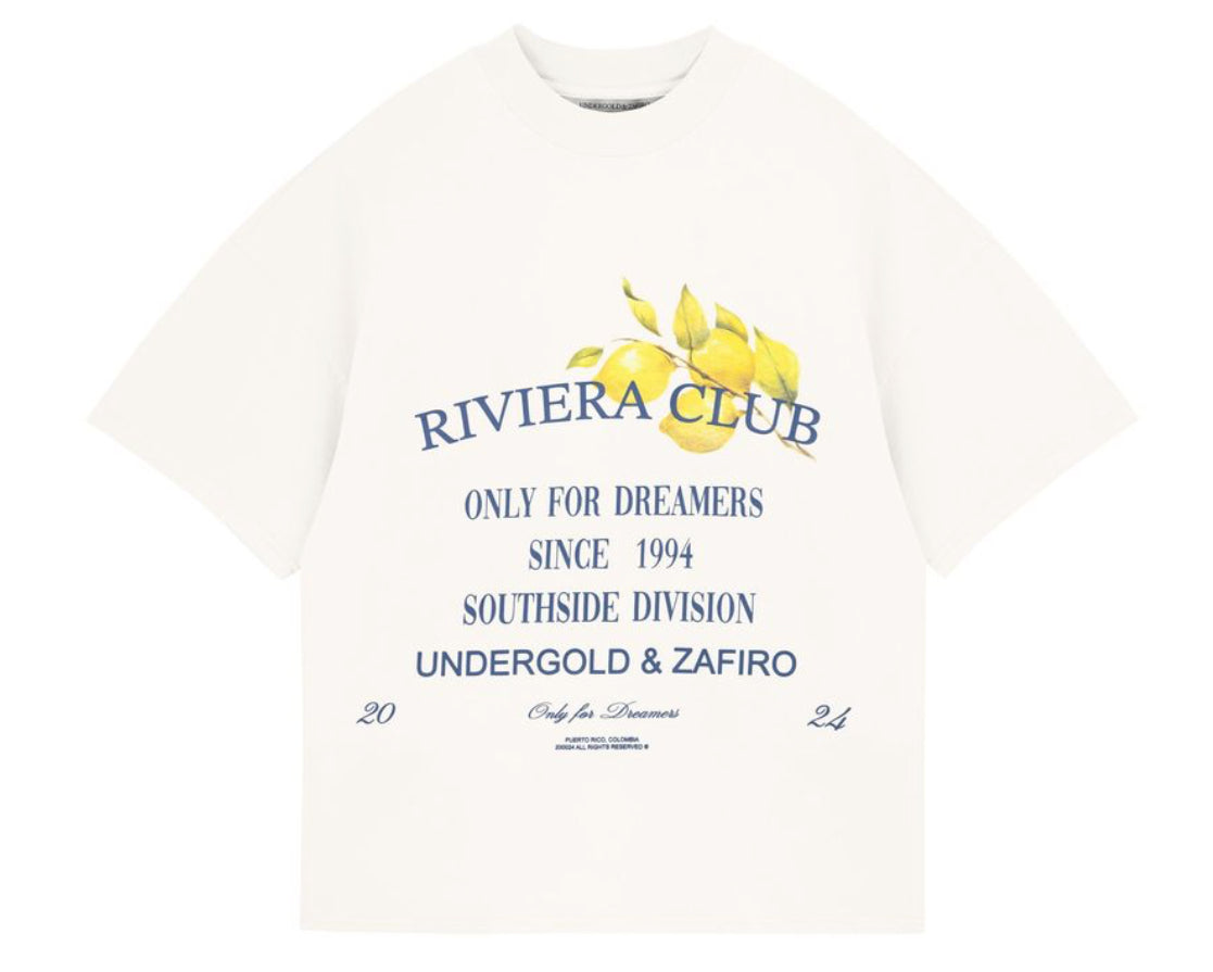 Riviera Colonial Boxy Tshirt White