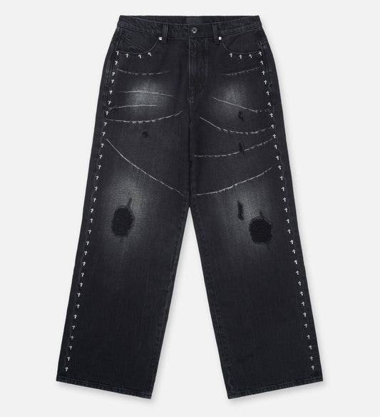 RTA Franco Smokestack Cross Denim Jean