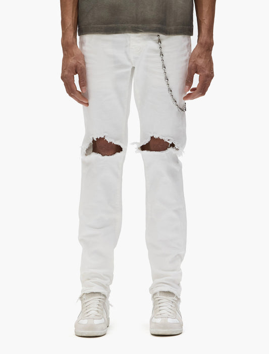 Purple Brand P001 Distressed White Jean