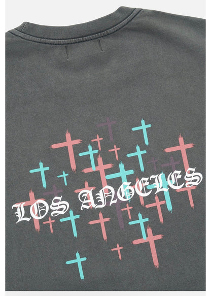 RTA Colin Oversized Vintage Old English LA Tee