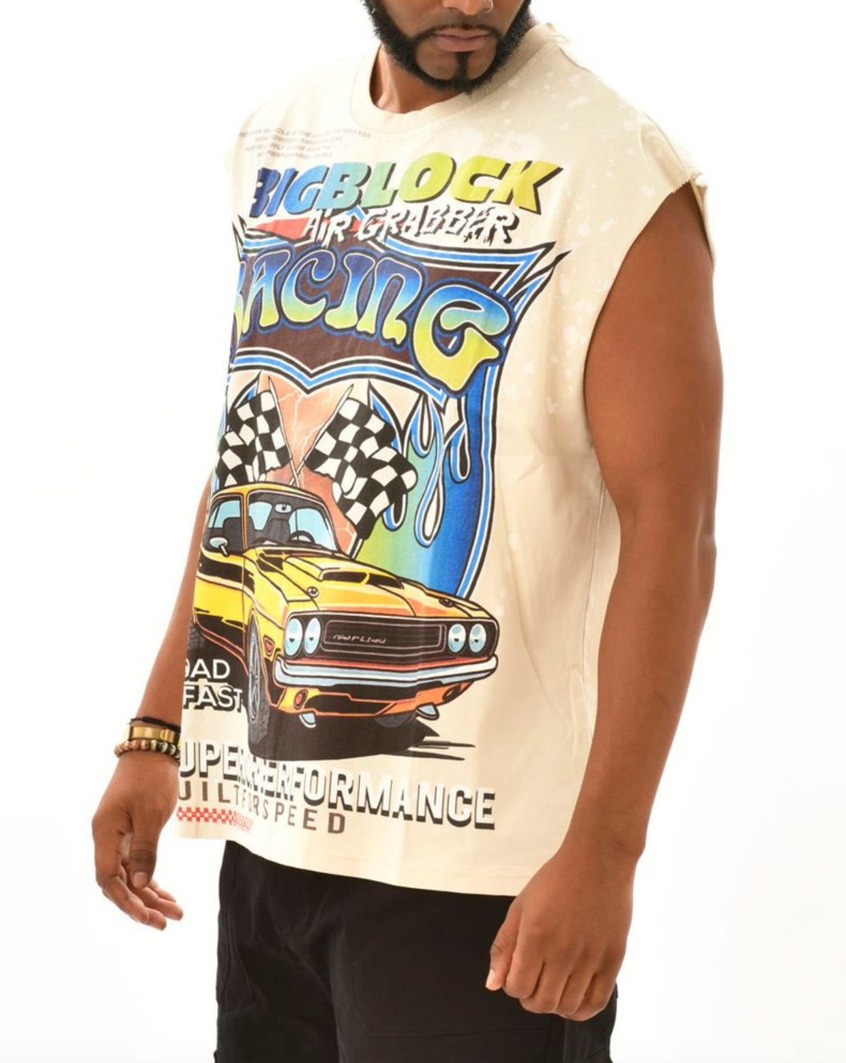 Racing Sleeveless Tee