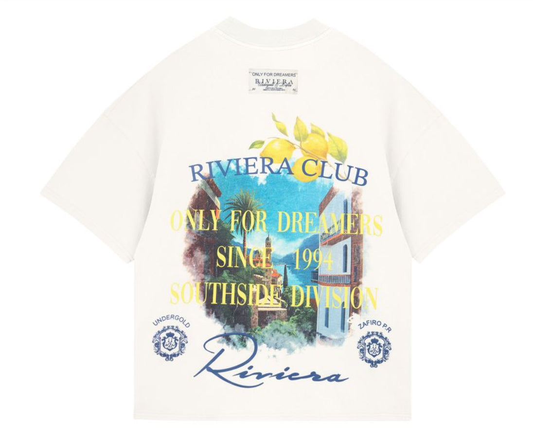 Riviera Colonial Boxy Tshirt White