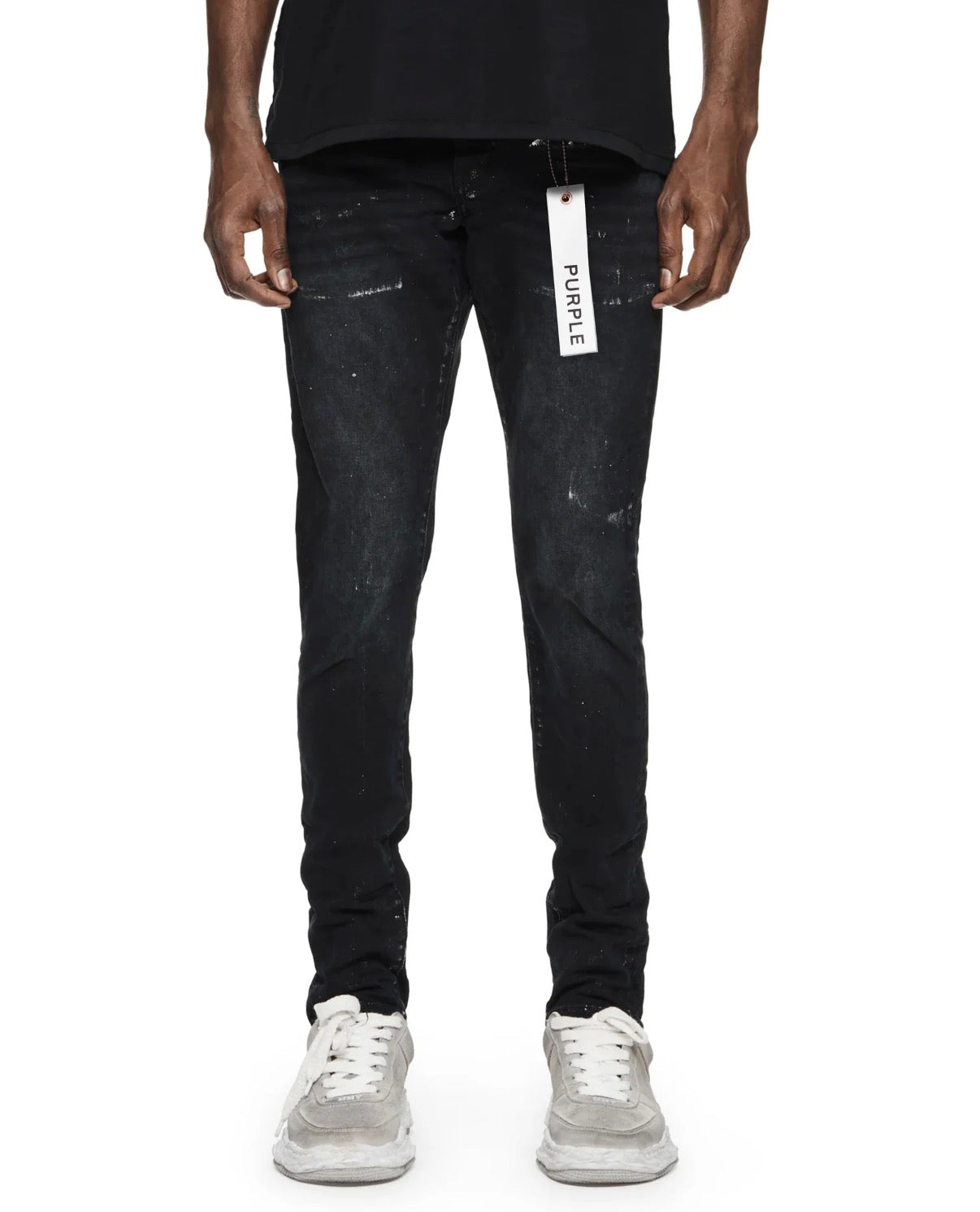 Purple Brand P001 Black Metallic Denim