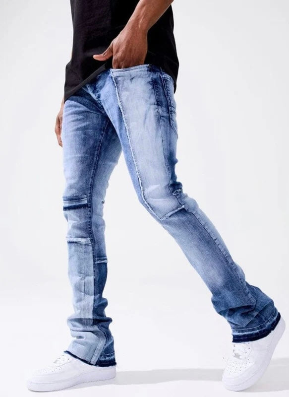 Martin Stacked Patchwork Jeans Ice