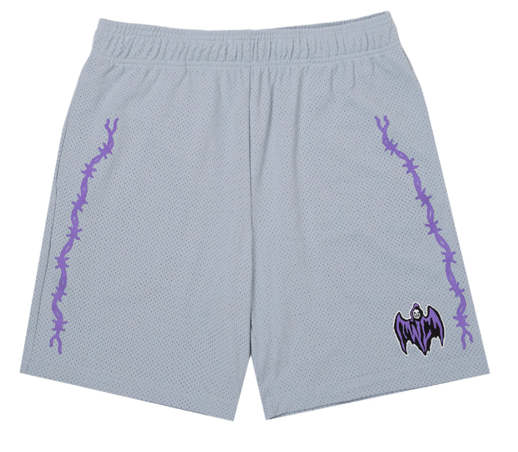 Warren Lotas Bat Reaper Mesh Shorts Grey