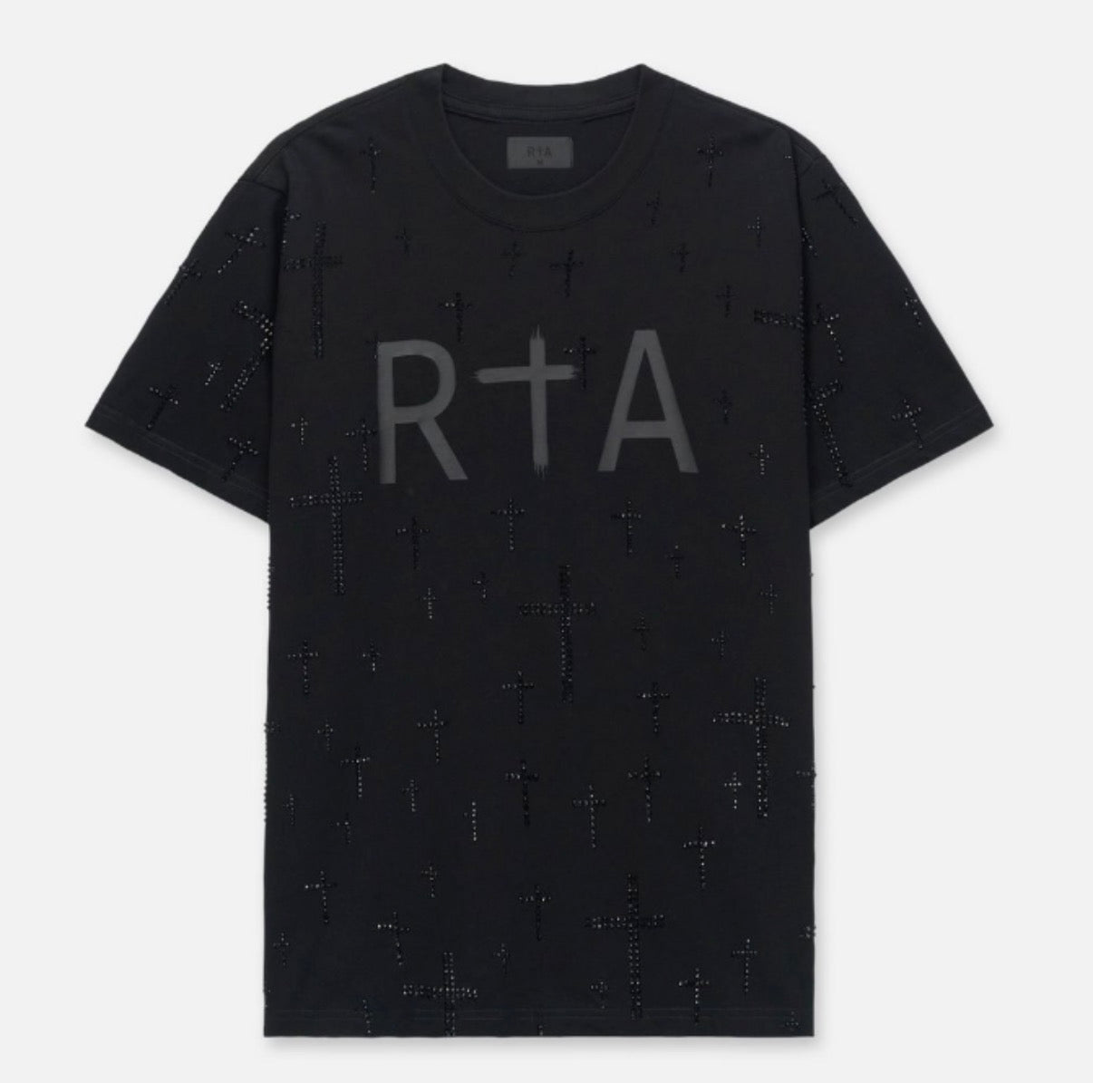 RTA Liam Black Crystals Tee