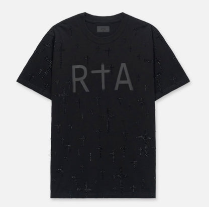 RTA Liam Black Crystals Tee