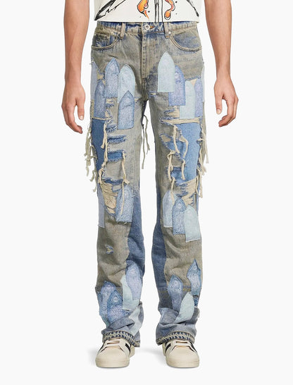 Who Decides War Patchwork Jeans
