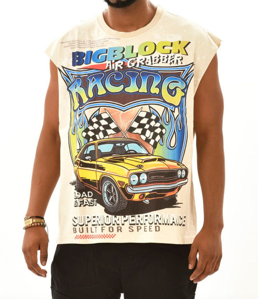 Racing Sleeveless Tee