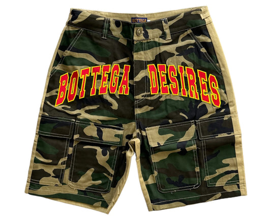 Bottega Desires Camo Cargo Short