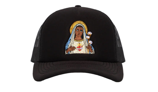 Denim Tears Black Madonna Trucker Hat Black