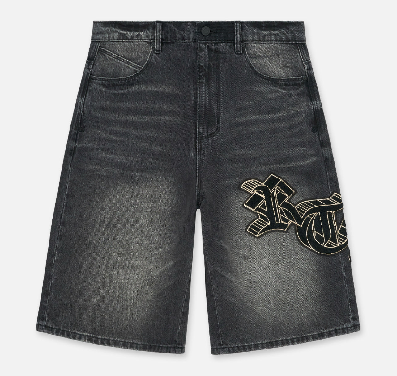 RTA Gustavo Charcoal Drift Shorts
