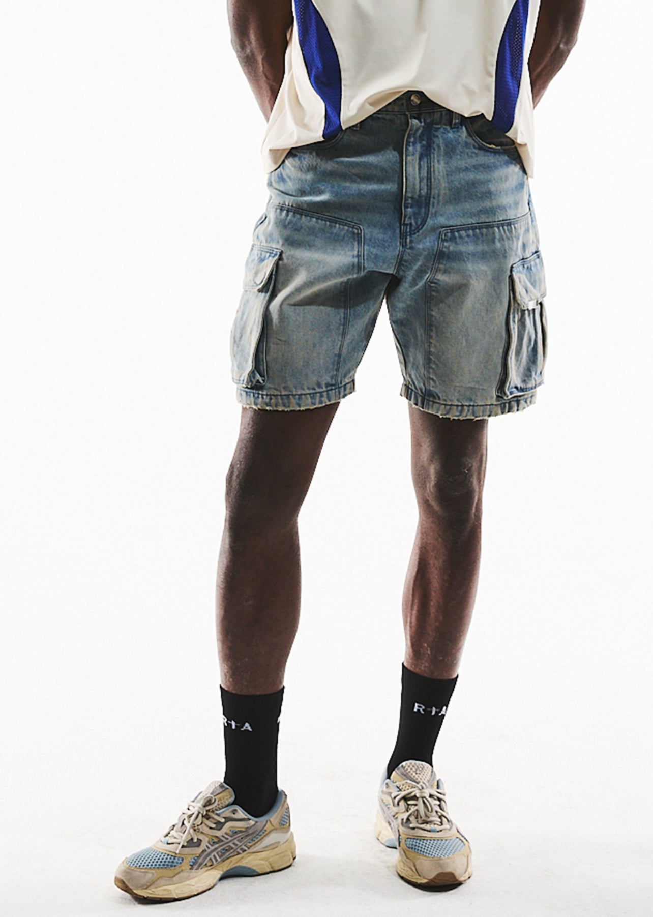 RTA Joseph Indigo Cargo Shorts