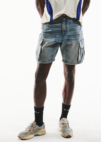 RTA Joseph Indigo Cargo Shorts