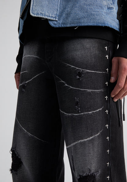 RTA Franco Smokestack Cross Denim Jean