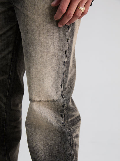 RTA Jonas Ash Storm Side Cross Denim Jean