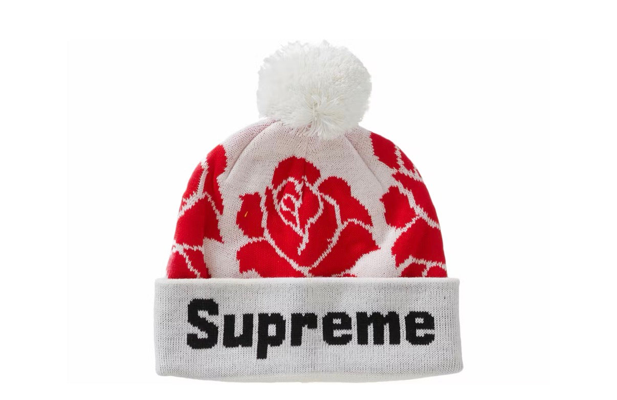 Supreme Rose Beanie White