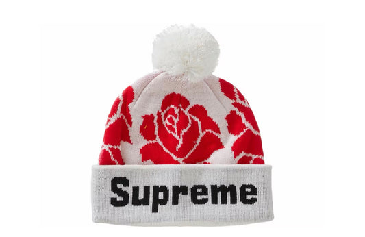 Supreme Rose Beanie White
