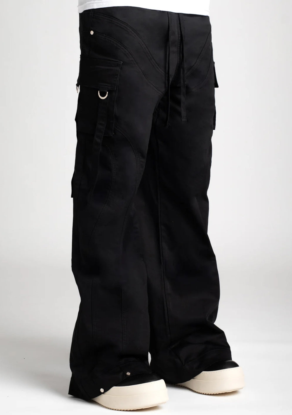 Obsidian Black Extra Baggy Cargos