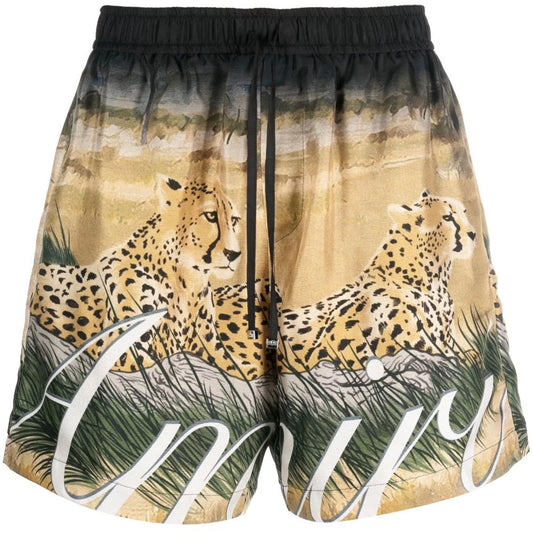 Amiri Silk Short Cheetah