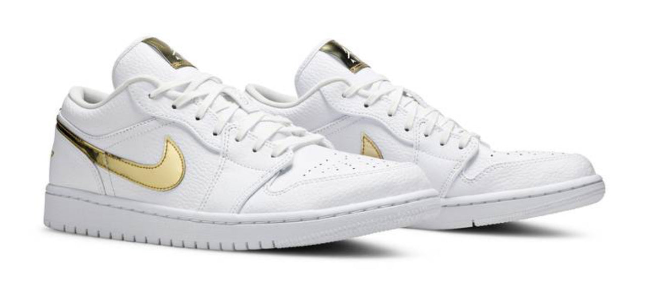 Jordan 1 Low White Metallic Gold CZ4776-100