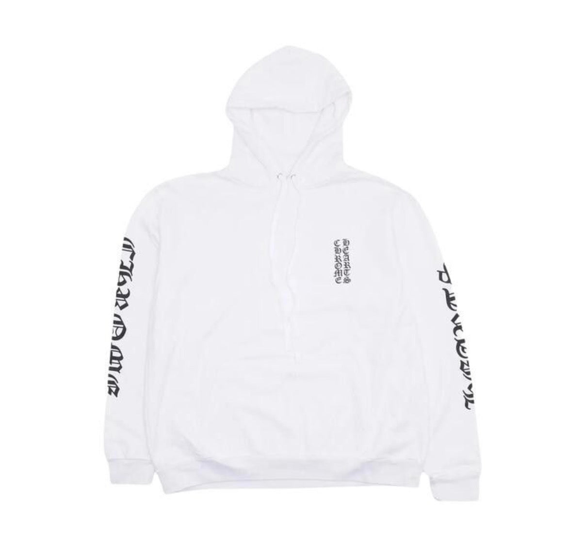 Chrome Hearts Vertical Logo Hoodie White