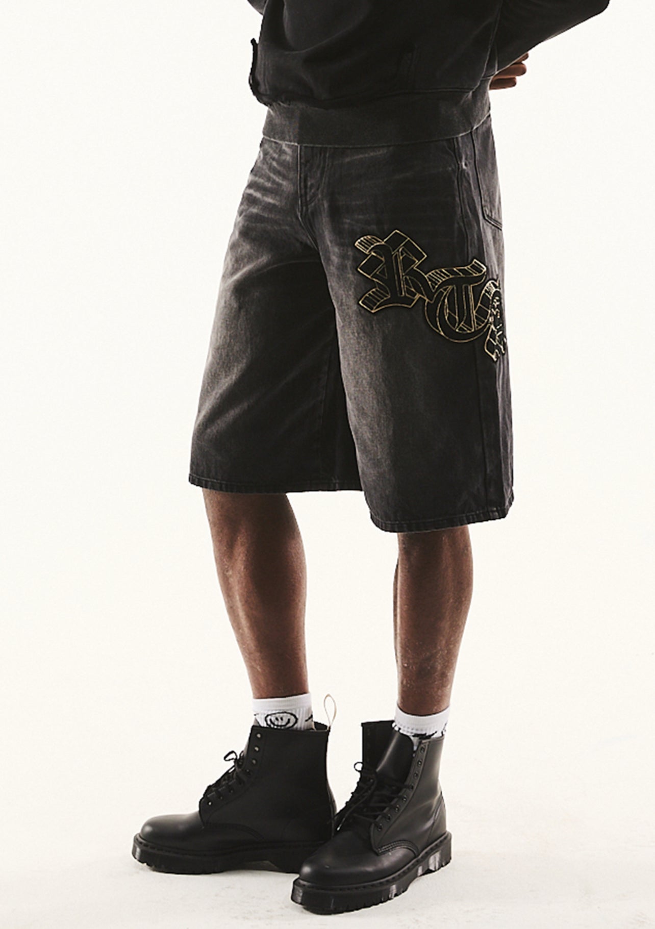 RTA Gustavo Charcoal Drift Shorts