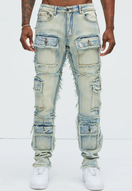 Stacked Cargo Jean Dirty