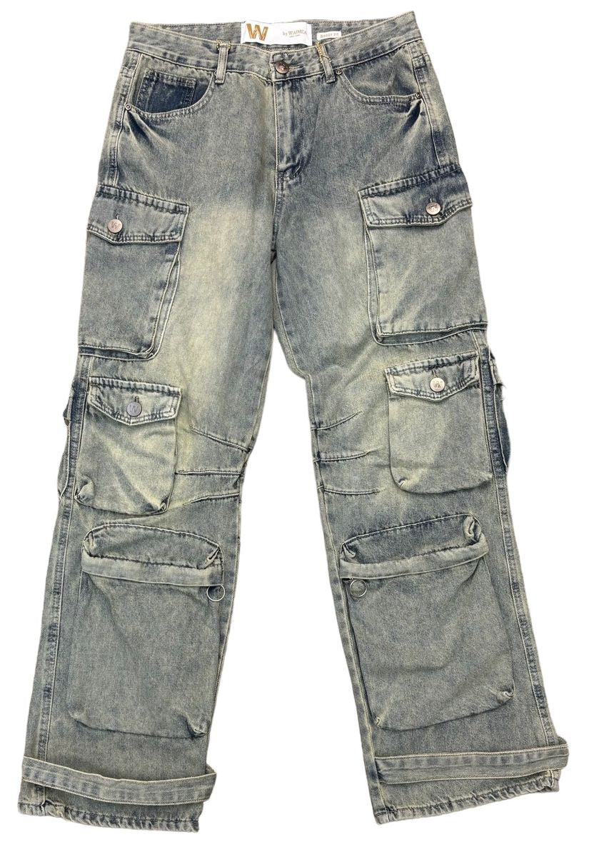 Vintage Baggy Cargo Denim Jean