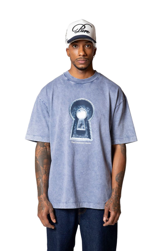 Dopamine Blue Keyhole Tshirt