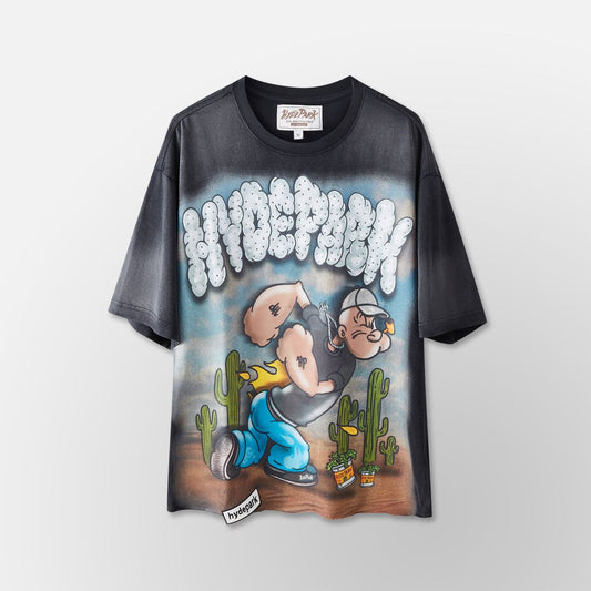 Puffing spinach -tee black