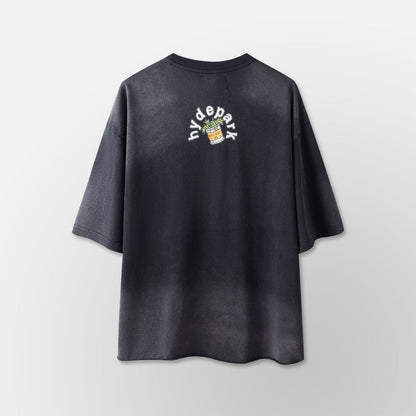 Puffing spinach -tee black
