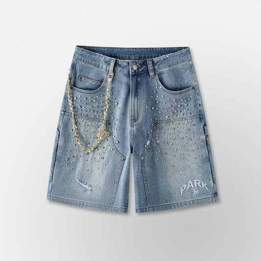 Double Knee Work Shorts Blue