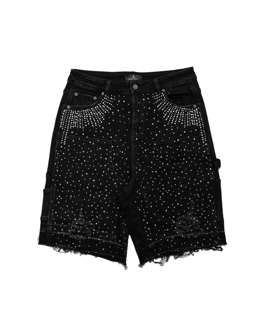 Diamond Denim Short Black