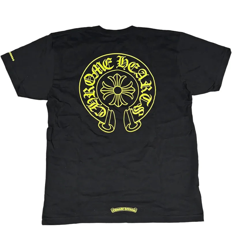 Chrome Hearts Horseshoe Tshirt Black Neon