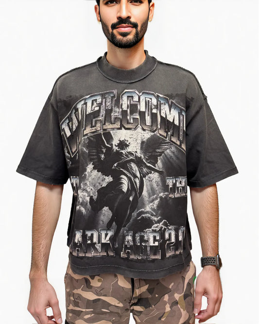 Welcome To The Dark Age Cropped Tshirt