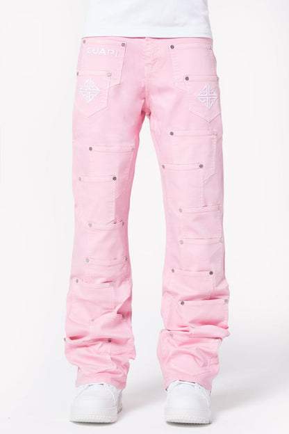 Pink Multi Pockets Denim
