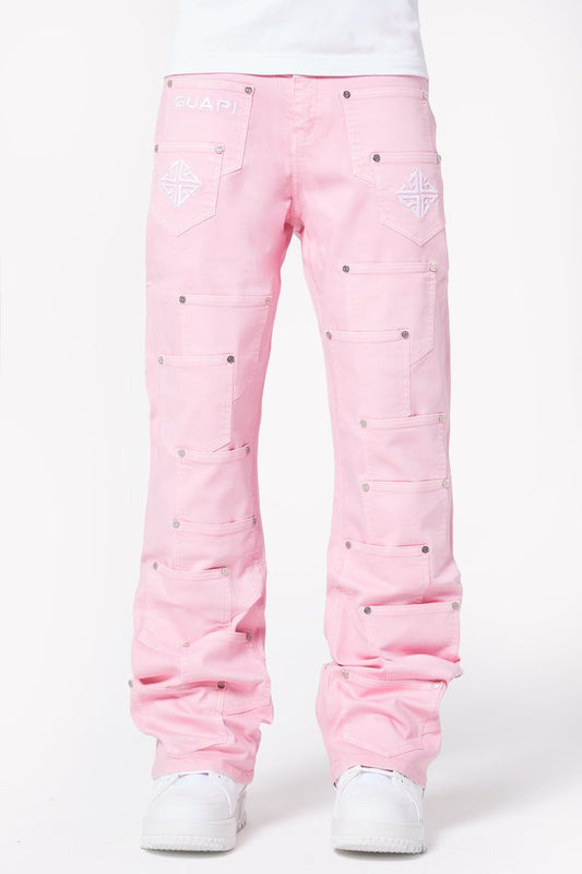 Pink Multi Pockets Denim