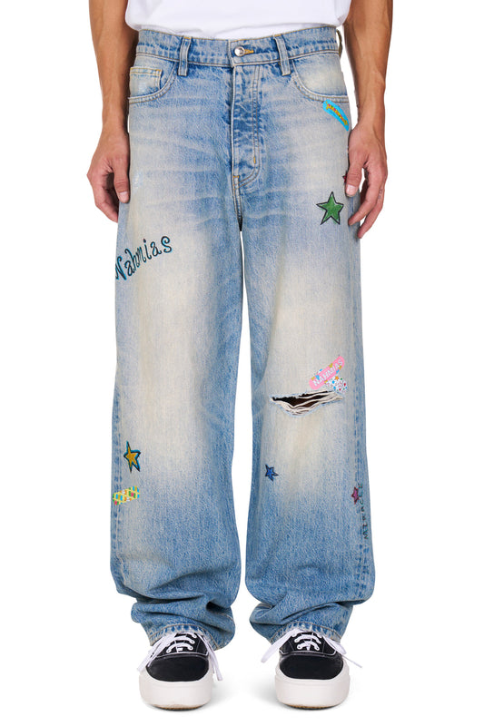 Nahmias Bandaid Baggy Jeans