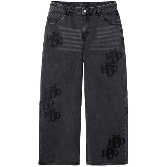 HMDD Black Patch Jeans
