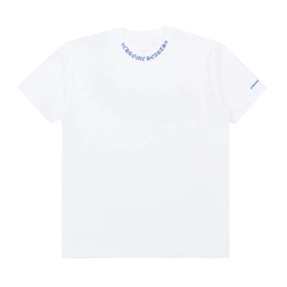 Chrome Hearts Neck Logo Tshirt White Blue