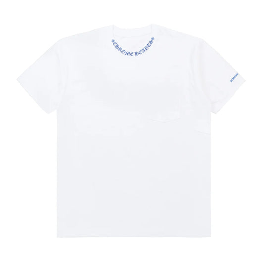 Chrome Hearts Neck Logo Tshirt White Blue