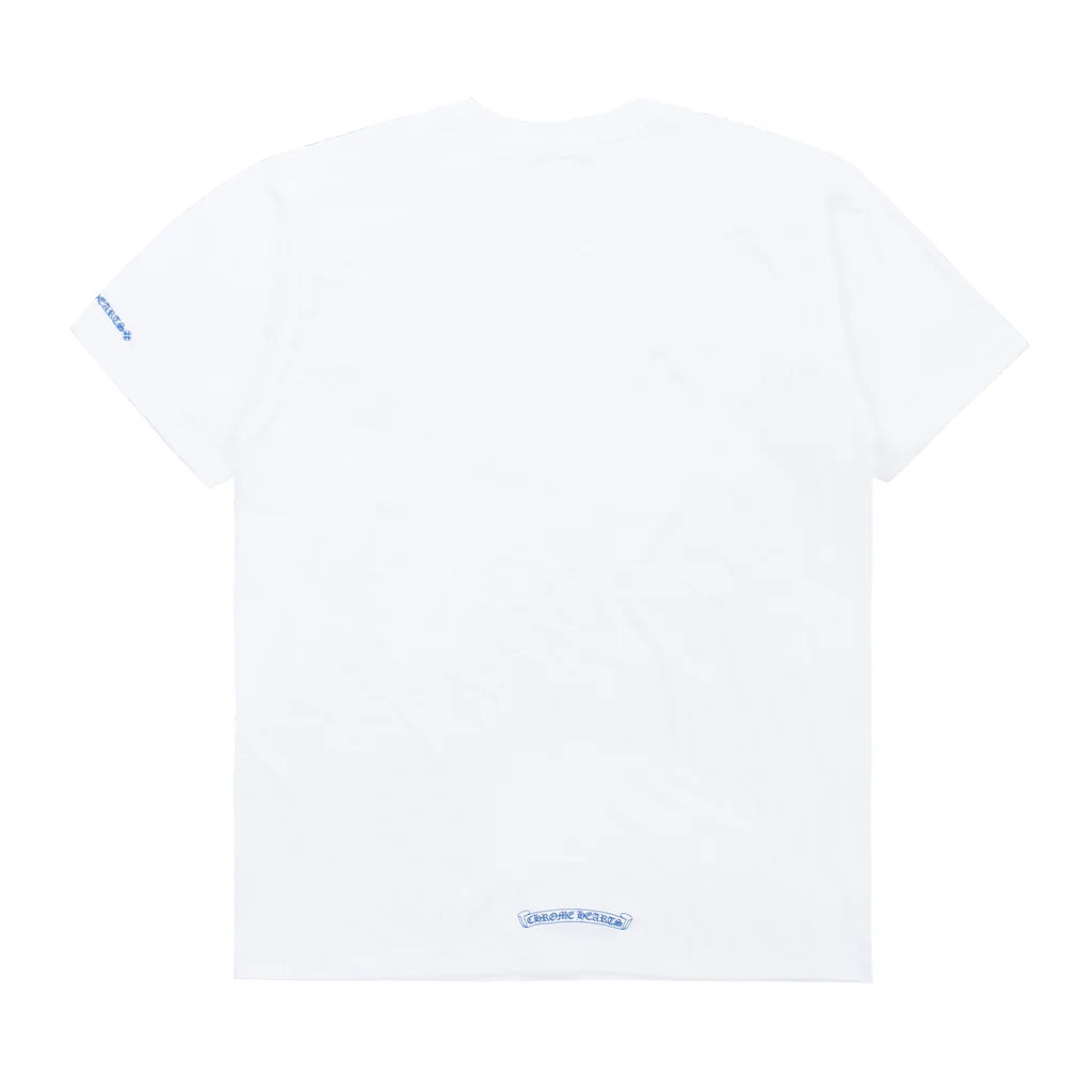 Chrome Hearts Neck Logo Tshirt White Blue