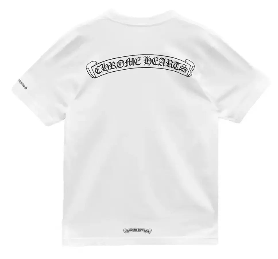 Chrome Hearts Scroll Logo Tshirt White