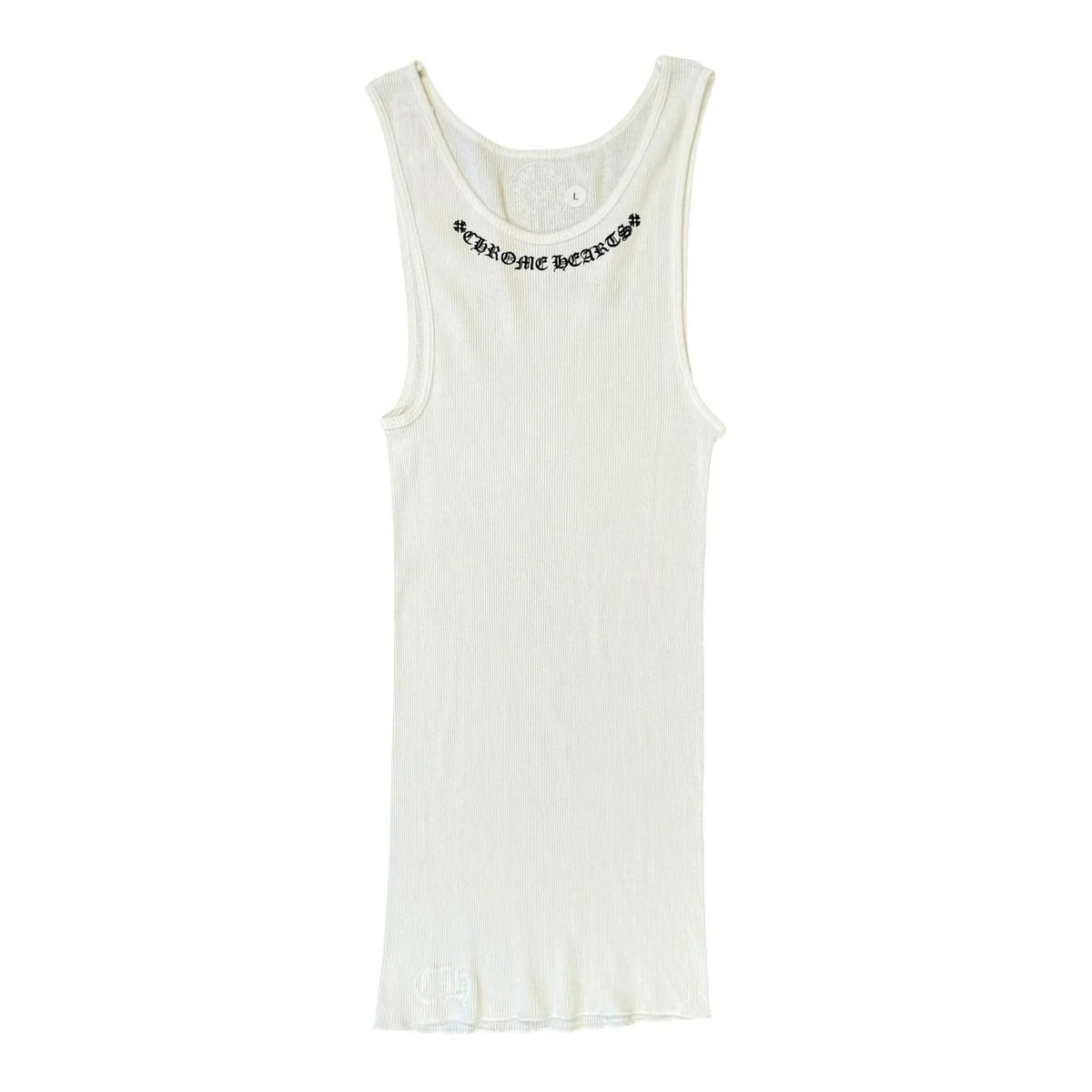Chrome Hearts Scroll Neck Logo Tank White